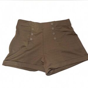 High Waist Brown Women's Shorts